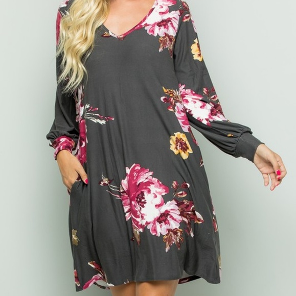 LAST 1! Gorgeous floral puff sleeve dress - Picture 7 of 7